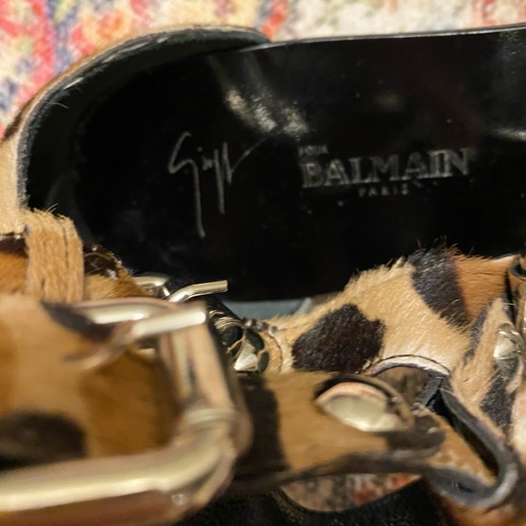 * Giuseppe X Balmain Calf Hair Leopard Sandals in size Women’s 36 * - Picture 14 of 14